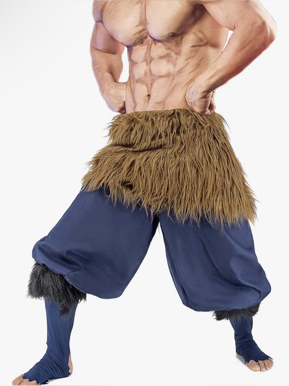 Inosuke-Hashibira Adult Anime Cosplay Faux Fur- Medium- NEW-Halloween- Fuzzy